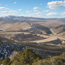 Robinson Mine Pit in Ruth Nevada Viewed from Aerial Perspective